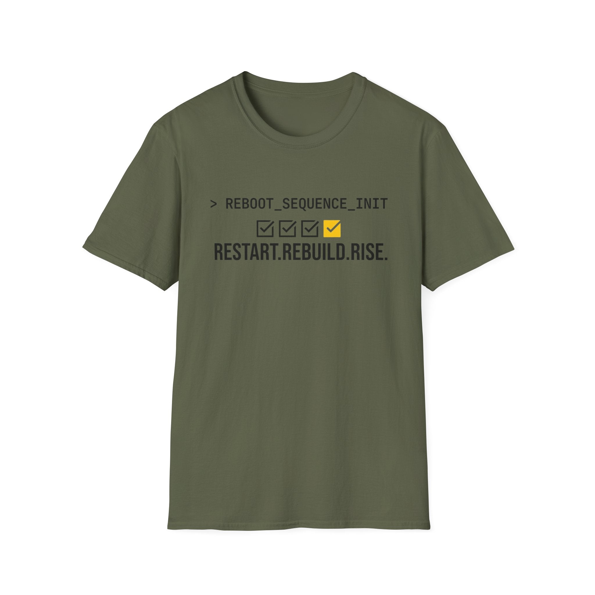 Restart. Rebuild. Rise. T-Shirt